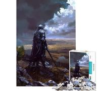 Puzzle da 1000 pezzi per ragazzi Cavaliere su una collina gioco interattivo educativo sfida e regalo per donne e uomini decorazione per la casa (dimensioni 38x52cm)