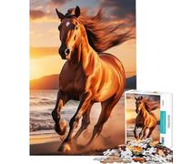 Puzzle da 1000 pezzi per ragazzi cavallo animali natura puzzle da 1000 pezzi decorazione per la casa giocattolo decorazione da parete offerta come regalo per tutta la famiglia (50x75cm)