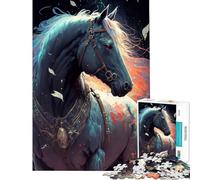 Puzzle da 1000 pezzi per ragazzi "Cavallo tra le stelle" gioco interattivo educativo sfida e regalo per donne e uomini decorazione per la casa (dimensioni 50x75cm)