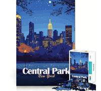 Puzzle da 1000 pezzi per ragazzi,Central Park di notte,New York,design raffinato,gioco di concentrazione,regalo,momento di pace,gioco,regalo di Natale,svago (38x52cm)