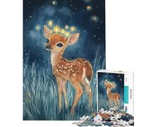 Puzzle da 1000 pezzi per ragazzi Cerbiatto sotto le stelle Gioco pratico Giocattolo avvincente per coltivare la pazienza Ottimo regalo Sfida impegnativa (dimensioni 50x75cm)