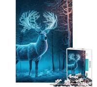 Puzzle da 1000 pezzi per ragazzi cervo magico nella natura sfida per l'intelligenza giocattolo educativo che crea dipendenza migliora la memoria regalo di compleanno (dimensioni 38x52cm)