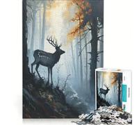 Puzzle da 1000 pezzi per ragazzi cervo silvano giochi per famiglie divertenti e umoristici adatti anche come decorazione da scrivania 38x52cm