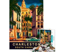 Puzzle da 1000 pezzi per ragazzi Charleston Carolina del Sud Gioco pratico e coinvolgente per sviluppare la pazienza Un'ottima idea regalo Una sfida impegnativa (dimensioni 50x75cm)