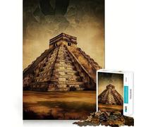 Puzzle da 1000 pezzi per ragazzi Chichen Itza,design finemente tagliato,gioco di concentrazione,regalo per momenti di pace,regalo di Natale per il tempo libero (38x52cm)