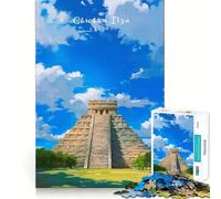 Puzzle da 1000 pezzi per ragazzi,Chichen Itza,facile da incastrare,attività stimolante per la mente,momento di relax,ideale per compleanni (38x52cm)