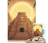 Puzzle da 1000 pezzi per ragazzi, Chichen Itza, giochi per famiglie, migliora la memoria, con poster e foglio di curiosità abbinati 38x26cm
