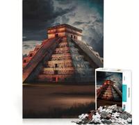 Puzzle da 1000 pezzi per ragazzi, Chichen Itza, giochi per famiglie, migliora la memoria, con poster e foglio di curiosità abbinati 38x26cm