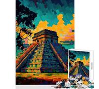 Puzzle da 1000 pezzi per ragazzi Chichen Itza gioco per famiglie migliora la memoria decorazione per la casa giocattolo per rafforzare l'amore tra le coppie (75x50cm)