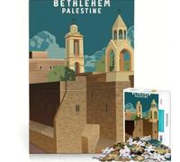 Puzzle da 1000 pezzi per ragazzi, Chiesa di Betlemme, Palestina, giochi divertenti, attività divertenti da fare a casa, gioco dal design accattivante 38x26cm