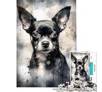 Puzzle da 1000 pezzi per ragazzi Chihuahua piccolo e potente ideale per compleanni e Natale Un'opera d'arte un gioco rilassante per ragazzi dai 14 anni in su (38x26cm)