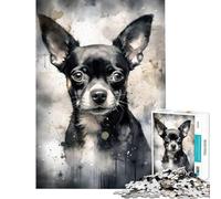Puzzle da 1000 pezzi per ragazzi Chihuahua Tiny And Mighty Attività divertenti da fare in casa Decorazione perfetta Giocattolo antistress Adatto a partire dai 14 anni (50x75cm)