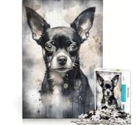Puzzle da 1000 pezzi per ragazzi Chihuahua Tiny And Mighty, giochi rilassanti, gara di velocità manuale, per compleanno, Natale 38x26cm