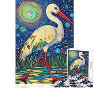 Puzzle da 1000 pezzi per ragazzi cicogna nel mosaico puzzle magico gioco rilassante difficile aiuta ad allenare la mente (dimensioni 38x52cm)