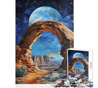 Puzzle da 1000 pezzi per ragazzi cielo notturno attraverso un arco gioco educativo modello da assemblare giocattolo decorazione da parete regalo di compleanno regalo di viaggio (50x75cm)