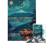 Puzzle da 1000 pezzi per ragazzi cielo stellato auto sportiva divertimento a casa attività per famiglie gioco pratico adatto dai 14 anni in su (38x52cm)