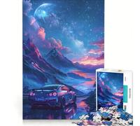 Puzzle da 1000 pezzi per ragazzi cielo stellato auto sportiva gioco educativo interazione genitore-figlio ideale come regalo 38x26cm