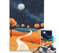 Puzzle da 1000 pezzi per ragazzi cielo stellato notturno con la luna gioco educativo interazione genitore-figlio ideale come regalo 50x75cm