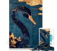 Puzzle da 1000 pezzi per ragazzi,Cigno Nero,con incisioni precise,gioco stimolante per la mente,ideale per rilassarsi,perfetto per il tempo libero a tema natalizio 50x75cm