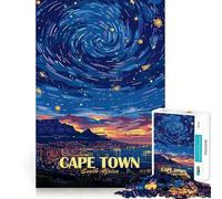 Puzzle da 1000 pezzi per ragazzi,Città del Capo,Sudafrica,Cielo notturno,Gioco a incastro,Divertimento,Tempo libero,Decorazione natalizia da parete (50x75cm)