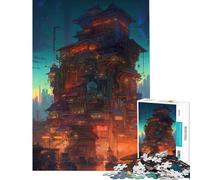 Puzzle da 1000 pezzi per ragazzi Città del Futuro difficile e stimolante decorazione murale giocattolo fai da te per ragazzi dai 14 anni in su gioco di puzzle offerto (38x52cm)