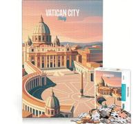 Puzzle da 1000 pezzi per ragazzi, Città del Vaticano, Italia, gioco educativo, regalo di compleanno, collezione d'artista, belle arti 50x75cm
