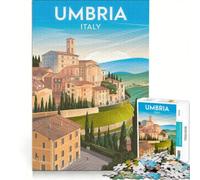 Puzzle da 1000 pezzi per ragazzi, Città Umbria, Terra, Gioco per famiglie, Regalo di compleanno, Regalo di viaggio, 50x75cm