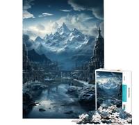 Puzzle da 1000 pezzi per ragazzi Cittadella Incantata del Gelo giochi rilassanti giocattoli che creano dipendenza per coltivare la pazienza ottimi regali per gli amanti dei giochi taglio di precisione