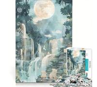 Puzzle da 1000 pezzi per ragazzi collage ad acquerello di cuccioli d'orso giocattolo educativo sfida impegnativa ideale come regalo 50x75cm