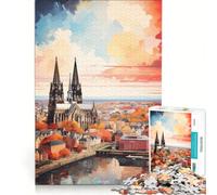 Puzzle da 1000 pezzi per ragazzi, COLONIA, dipinto ad olio, gioco impossibile, difficile e stimolante, compleanno e Natale 38x26cm