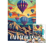 Puzzle da 1000 pezzi per ragazzi colorato Cappadocia impegnativo da completare corsa a mano gioco rilassante per ragazzi dai 14 anni in su (38x52cm)