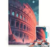 Puzzle da 1000 pezzi per ragazzi, Colosseo, Roma, stampa artistica, gioco fai da te, migliora la memoria, collezione d'artista, belle arti 38x52cm