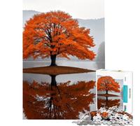 Puzzle da 1000 pezzi per ragazzi con albero autunnale e riflesso nel lago ideale per divertirsi a casa nella natura Un gioco rilassante che migliora la memoria adatto a persone dai 14 anni in su
