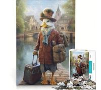 Puzzle da 1000 pezzi per ragazzi con anatra guida di viaggio gioco per famiglie attività divertenti da fare a casa per rafforzare l'amore tra le coppie 38x26cm