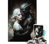 Puzzle da 1000 pezzi per ragazzi con angeli e demoni gioco educativo sfida e regalo per compleanni decorazione da parete (dimensioni 38x52cm)