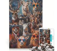 Puzzle da 1000 pezzi per ragazzi con animali selvatici e fantastici gioco educativo sfida impegnativa regalo di compleanno e unico 38x52cm