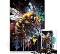 Puzzle da 1000 pezzi per ragazzi con ape da dipingere,gioco di squadra perfetto,gioco cognitivo,regalo,gioco rilassante,divertente attività per compleanno (38x26cm)