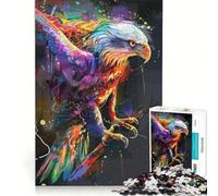Puzzle da 1000 pezzi per ragazzi con aquila e pittura pop, giocattolo antistress, assemblaggio di modelli, compleanno e Natale 38x26cm