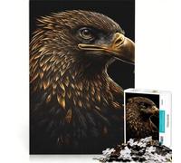 Puzzle da 1000 pezzi per ragazzi con aquila nera e oro, gioco educativo, decorazione da parete, per rafforzare l'amore tra le coppie 50x75cm