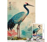Puzzle da 1000 pezzi per ragazzi con arte giapponese della gru e calligrafia Gioco rilassante attività per famiglie giocattolo antistress che rafforza l'amore tra le coppie (50x75cm)