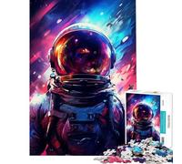 Puzzle da 1000 pezzi per ragazzi con astronauta al neon gioco educativo e stimolante per tutta la famiglia ideale come regalo (dimensioni 38x52cm)