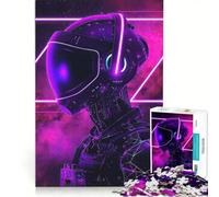 Puzzle da 1000 pezzi per ragazzi con astronauta cyberpunk, gioco divertente, allena la mente e la mano, sfida unica 50x75cm