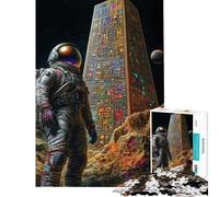 Puzzle da 1000 pezzi per ragazzi con astronauta e antico obelisco Gioco divertente per adulti che stimola la memoria e rappresenta una sfida stimolante (dimensioni: 38x26cm)