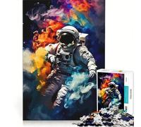 Puzzle da 1000 pezzi per ragazzi con astronauta in una nuvola spaziale colorata, giocattolo decorativo da parete, per divertimento in famiglia, per rafforzare l'amore tra le coppie 38x26cm