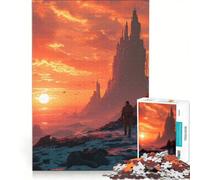Puzzle da 1000 pezzi per ragazzi con astronauta su un pianeta sconosciuto, giocattolo fai da te, decorazione perfetta, con pezzi di forma casuale completamente ad incastro, 50x75cm