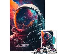 Puzzle da 1000 pezzi per ragazzi con astronauti che vedono gli Stati Uniti gioco interattivo ed educativo ideale come regalo di Babbo Natale segreto o per passare il tempo durante le vacanze (75x50cm)