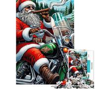 Puzzle da 1000 pezzi per ragazzi con Babbo Natale e il suo cinghiale ideale per attività di taglio di precisione e interazione genitore-figlio regali di Natale e compleanno 38x52cm