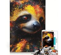 Puzzle da 1000 pezzi per ragazzi con bradipo in un'esplosione di colori gioco educativo per divertimento in famiglia regalo per amici e parenti 50x75cm