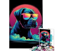 Puzzle da 1000 pezzi per ragazzi con bulldog francese e Miami Vice gioco educativo e stimolante per l'intelletto ideale come regalo di compleanno (dimensioni 75x50cm)