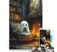 Puzzle da 1000 pezzi per ragazzi con camino spettrale e accogliente, giochi educativi, analisi e logica, regalo di compleanno, regali 38x26cm